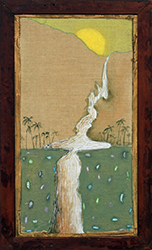 NED EVANS - W-12, waterfall, collage, painting